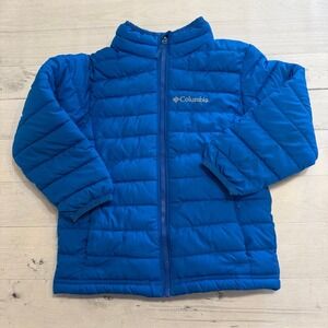 Columbia kids Omni heat blue puffer jacket 4/5
